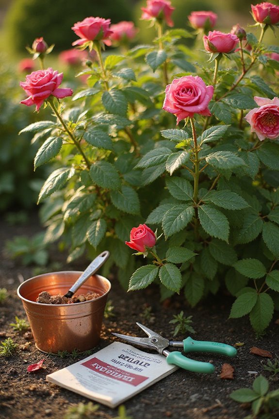 deadheading roses for blooms