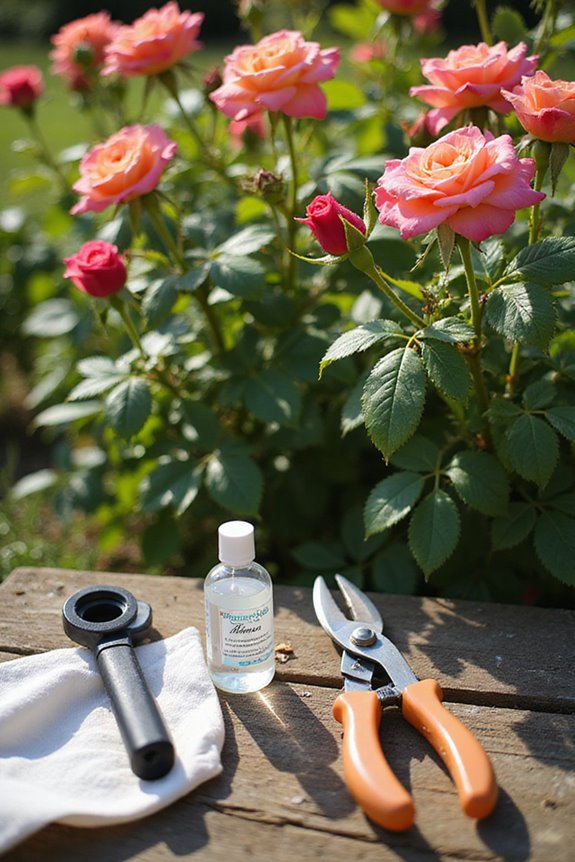 disinfect rose canes properly