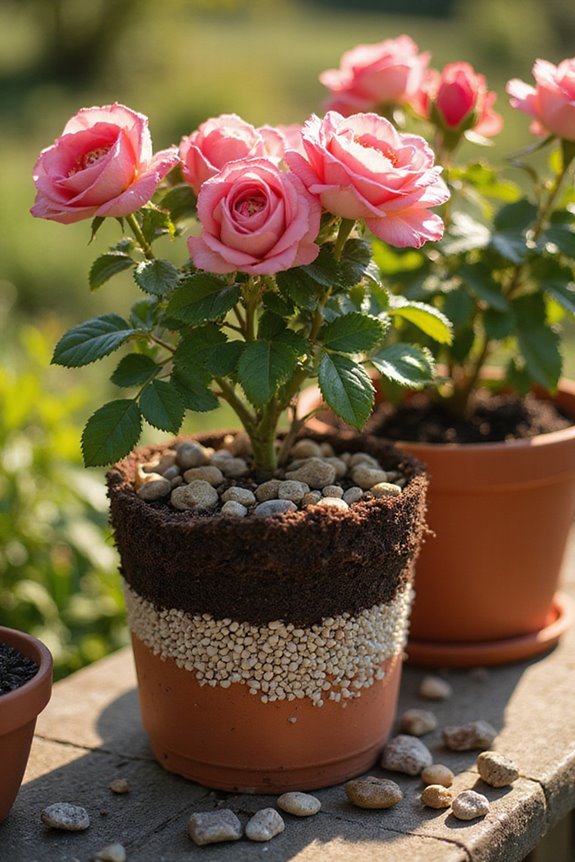 drainage layer for roses