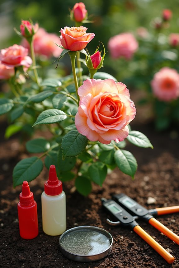 encouraging healthy rose blooms