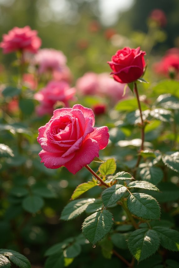 feed roses regularly