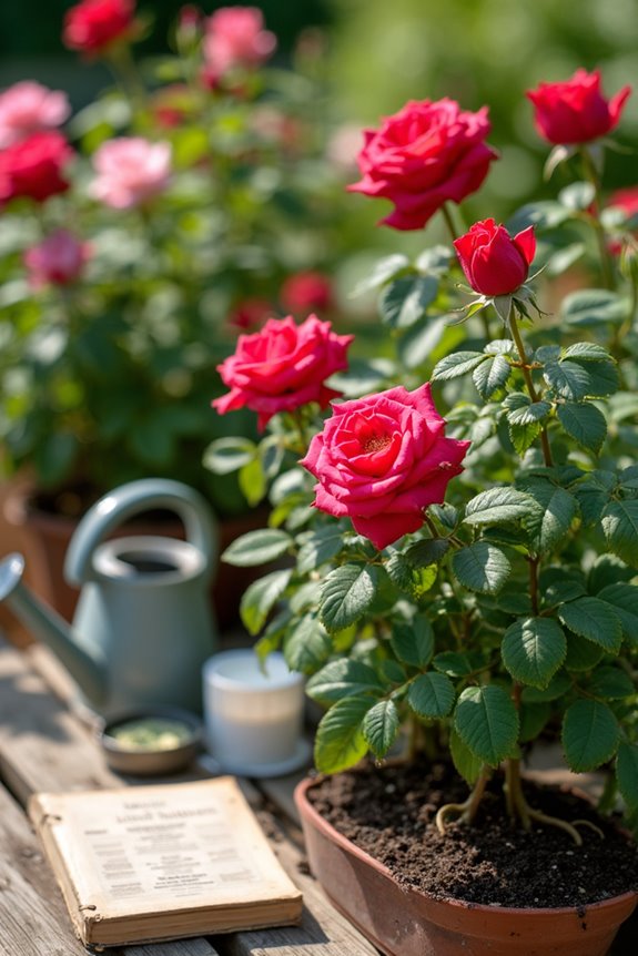 flush pots for roses