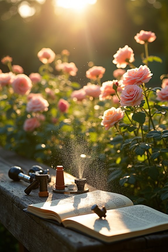 gentle watering for roses