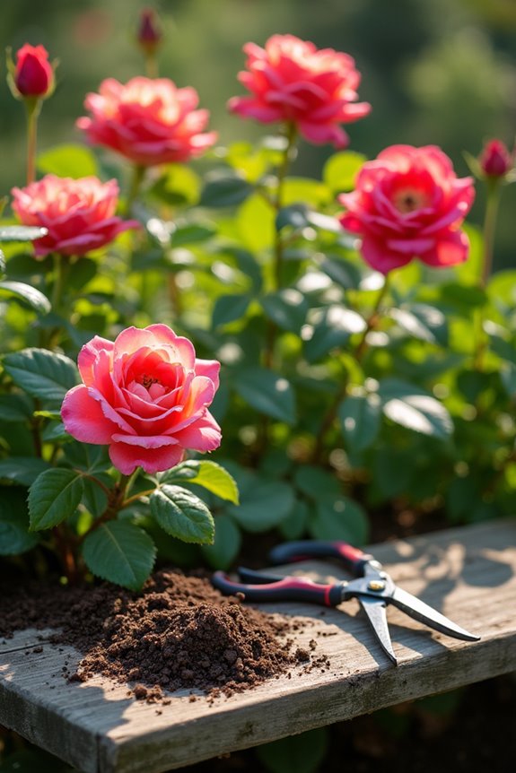 grass clippings for roses