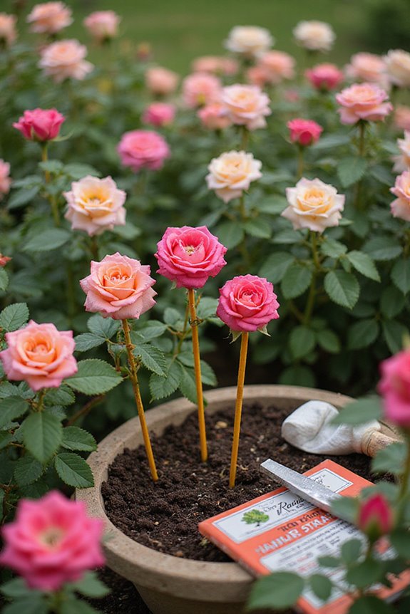 handheld stakes for roses