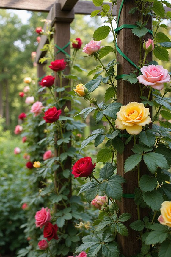 hook and loop ties for roses