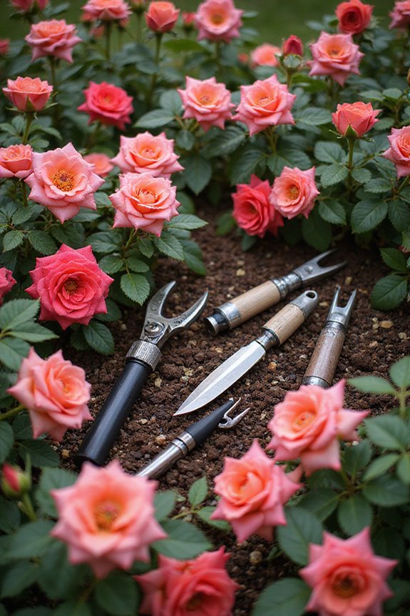 rose bush pruning tools