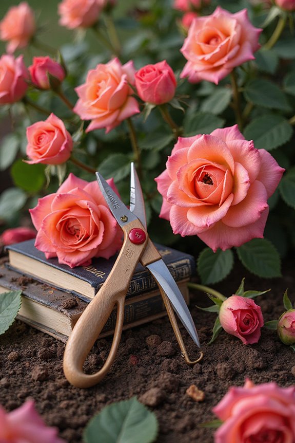 rose gardening trimming scissors