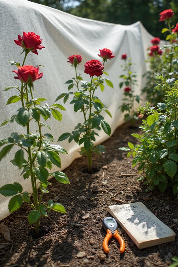 roses require shade protection