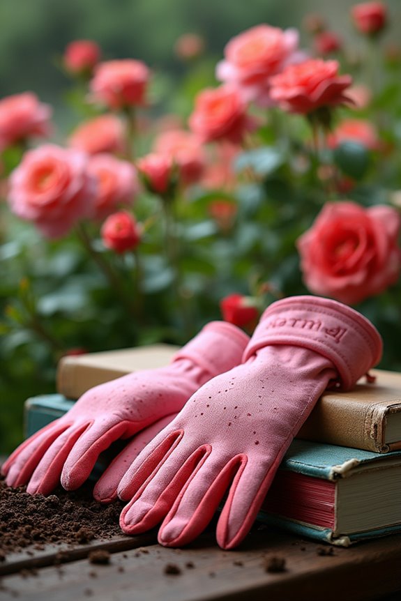 stylish protective rose gardening gloves